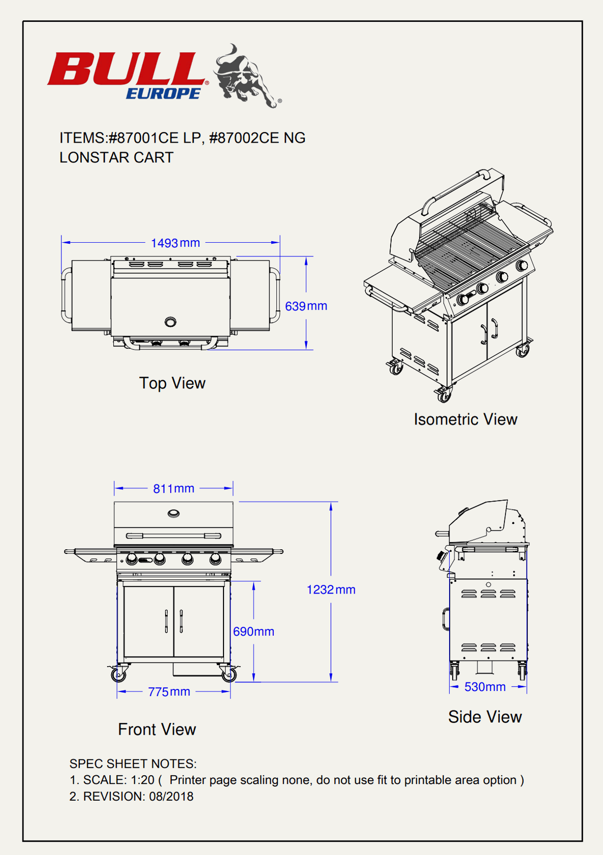 BULL Lonestar BBQ - Lusso Verde Ltd